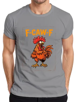 Obrázek produktu pro F-CAW-F Vtipný kohout kohout farma říká vintage retro meme pánské tričko, šedá, S