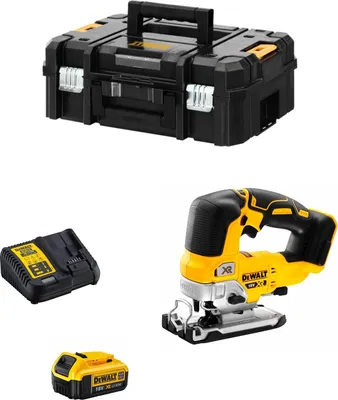 Produktbild von Pendelhub-Stichsäge DeWALT DCS334M1T (1 x 4,0 Ah + DCB115 + TSTAK II)