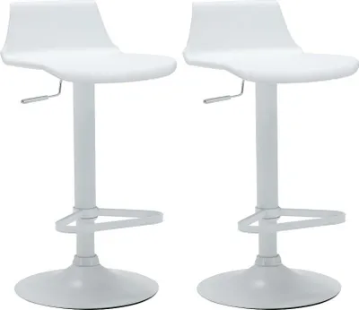 Produktbild von 2er-Set CALAS Barhocker - Polypropylen - Farbe Weiß