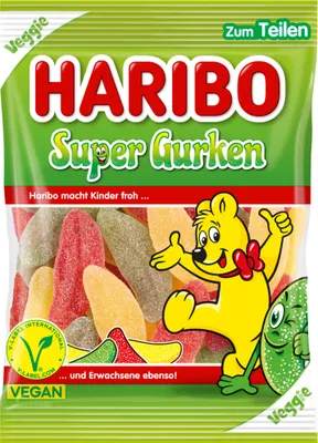 Immagine prodotto di Haribo Super Cetriolo gomme alla frutta assortite al cetriolo 175g