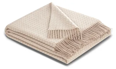 Immagine prodotto di Plaid Biederlack con frange Vivo colore beige dimensioni 130 x 170