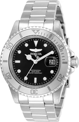 Obrázek produktu pro Invicta Pro Diver 34022 Pánské Hodinky - Quartz Hnutí - Nerezová Ocel s Černým Ciferníkem - 40 mm
