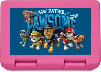 Produktbild von Spreadshirt Paw Patrol Pawsome Team Brotdose Lunchbox, One size, Pink