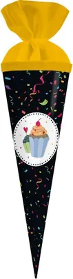 Produktbild von Goldbuch Schultüte Partyeinschreibekarton mit Filzkappe 35 x 11,5 cm