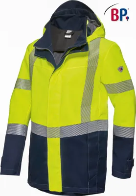 Produktbild von BP® Wetterschutzjacke - warngelb/nachtblau - XSn