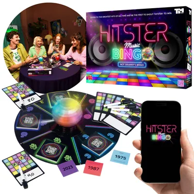 Produktbild von Hitster Bingo Party-Musikspiel, interaktives Gesellschaftsspiel, Brettspiel