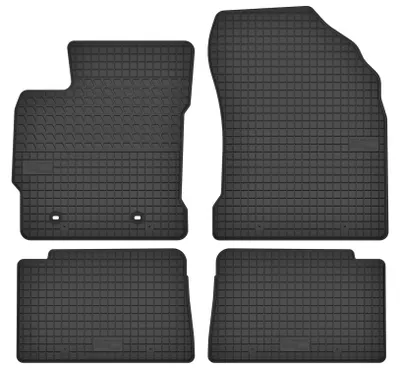 Produktbild von Gummi-Fußmatten für Toyota Auris I 2006-2012 (Schrägheck/Kombi) – 4-tlg, Schwarz, passgenau – Wielganizator SolidTread