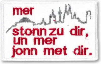 Produktbild von Aufnäher Patches mer stonn zu dir Gr. ca. 9,5 x 6 cm 00594