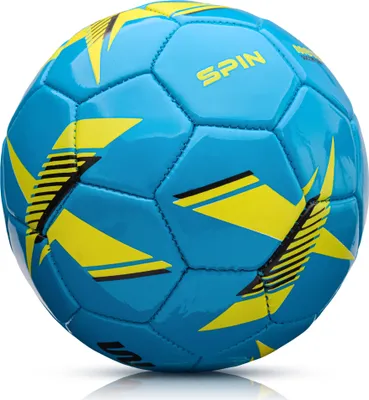 Produktbild von Meteor SPIN Kinder Fußball Ball kleine Sportball Kleinkinder Freizeitball für drinnen und draußen Ball für Mädchen und Jungen Größen:1 niebieski
