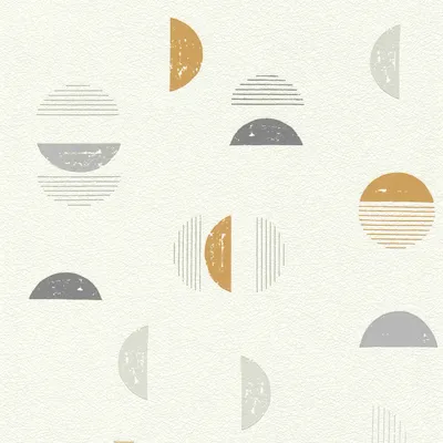 Produktbild von Rasch | Selection | 500554 | Vliestapete | Muster & Motive | 10.05 x 0.53 m | Gelb | Weiß | Grau | Wohnzimmer | Flur | Büro | Küche | Wohnräume