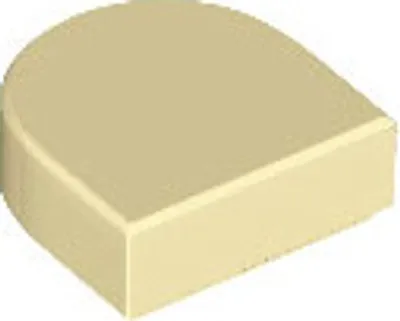 Produktbild von LEGO: 50 Fliesen, Größe 1x1 Noppen, abgerundet, Beige