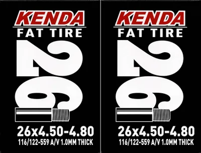 Produktbild von 2x Kenda Fat Bike Schlauch Autoventil 26 x 4.50 - 26 x 4.80 Tube
