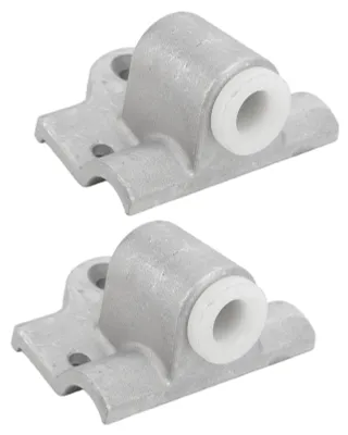 Image de Lot de 2 supports de rames en aluminium pour bateau, 14 mm, ronds, pour bordé, en aluminium, pour barque ou canot, supports de rames pour bateau