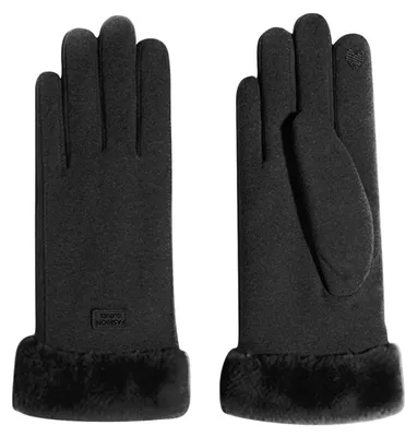 Produktbild von Damen Winterhandschuhe Fleecegefüttert Touchscreen Schwarz