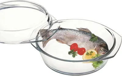 Productafbeelding van Transparante Glazen Kom met Deksel - 24,9 x 24,9 x 9,3 cm