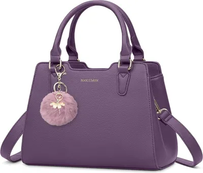 Produktbild von IGOLUMON Damen Handtasche Mittelgroß Leder Henkeltasche Schwarz