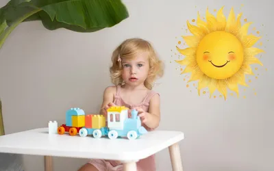 Zdjęcie produktu dla Naklejka ścienna Decords – wesołe słońce w stylu akwareli, 99 x 99 cm