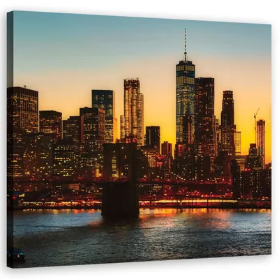 Produktbild von Leinwandbild städte & architektur - orange 40x40 cm Feeby orange wandbild bereit zum aufhängen