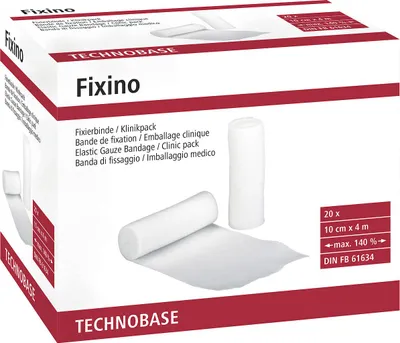 Produktbild von Kerbl Fixierbinden Fixino 20 Stück in Klinikverpackung weiß