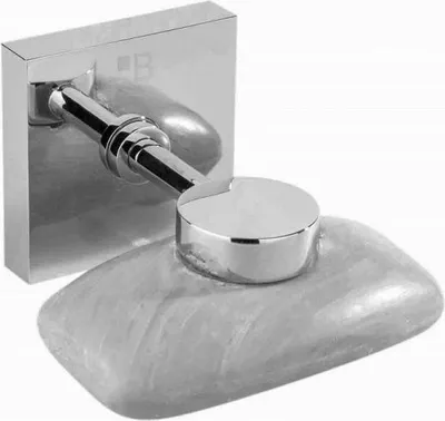 Image de Porte-savon magnétique BETA en laiton chromé 5,5 x 5,5 x7 cm