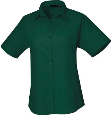Produktbild von Premier - Bluse für Damen kurzärmlig PC5624 (46 DE) (Flaschengrün)
