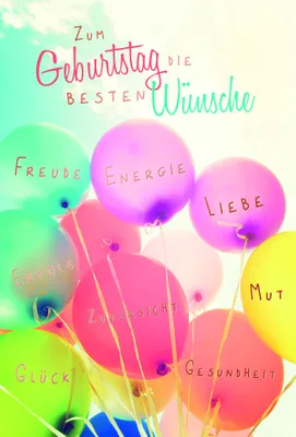 Produktbild von Geburtstag - Glückwunschkarte im Format 11,5 x 17 cm mit Umschlag