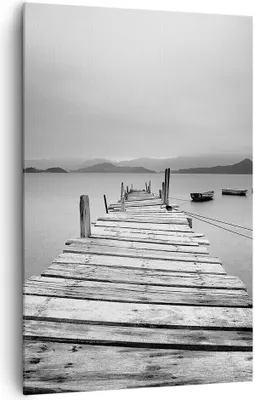 Produktbild von Bild auf Leinwand - Leinwandbild - Einteilig - Brücke See - 80x120cm - Wand Bild - Wanddeko - Wandbilder - Leinwanddruck - Kunstdruck - Wanddekoration - Leinwand bilder - Wandbild - PA80x120-3523