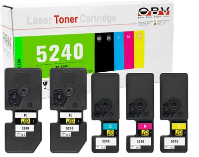 Produktbild von Kompatibler Toner Set für Kyocera ECOSYS M5526cdn P5026cdn ersetzt TK-5240K/C/M/Y - 5er Set 2xBK