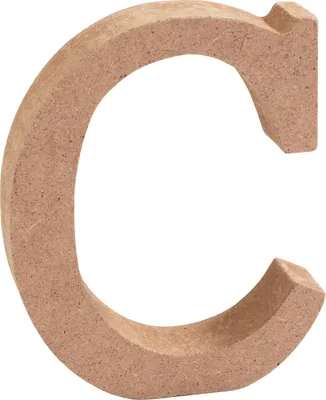 Produktbild von VBS MDF Buchstaben 8 cm hoch 1.5 cm stark ideal für Bastelprojekte Buchstabe "C"