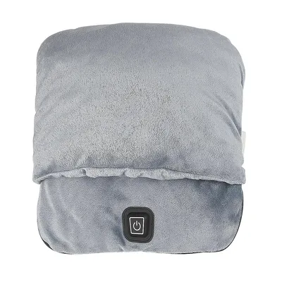 Produktbild von Beheizbares Fußkissen mit Vibrationsfunktion, Weicher Flanell-Fußwärmer für Zuhause und Büro