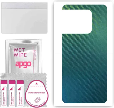 Produktbild von apgo Rückseite Schutzfolie, Skin, kompatibel mit OnePlus Ace Pro, Hinten Displayschutzfolie aus Vinylfolie, kratzfest, einfache Montage - Kohlenstoff-Chamäleon CAKA1