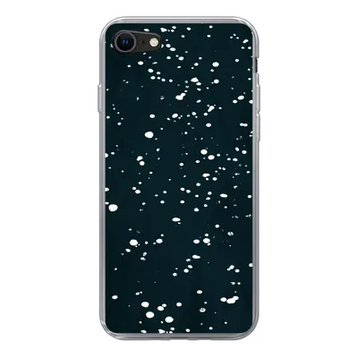 Produktbild von MuchoWow® Handyhülle Schutzhülle Hülle für iPhone 8 Polka dots - Schwarz - Weiß Silikon Softcase Handy Hülle - Schutzhaube