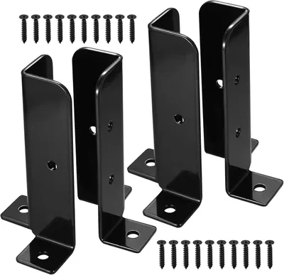 Produktbild von Sonstiges Zaunzubehör Verstellbare Pfostenhalter, 4 Stück Stützklemmen, Ankerpfosten, Deckstützbasis, Pergolaklemmen für 38 x 38/50 x 50/50 x 101/101