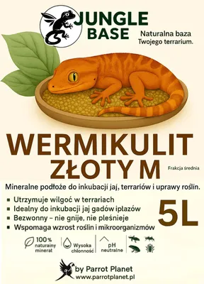 Obrázok produktu pre Jungle Base - Gold Wermikulit M - Minerálna báza pre chovy a teráriá, 5 l
