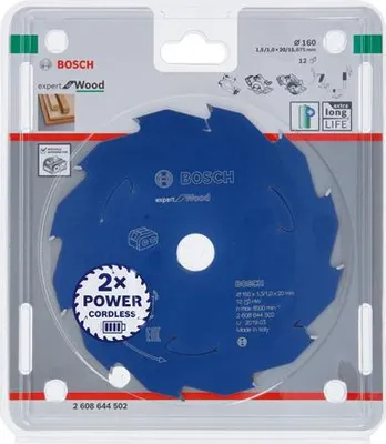 Produktbild von Kreissägeblatt für Akkusägen Expert for Wood, 160 x 1,5/1 x 20, 12 Zähne