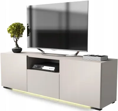 Zdjęcie produktu dla szafka rtv pod telewizor komoda tv 150 kaszmir kaszmirowa mat LED