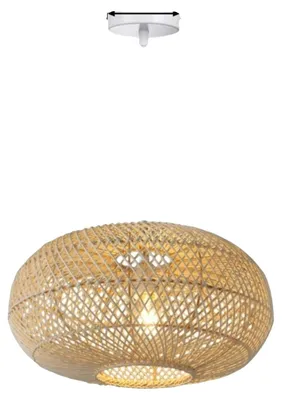 Produktbild von Kronleuchter, Elegantes Bambusdesign, Energieeffiziente Beleuchtung, 40cm, Keine Glühbirne