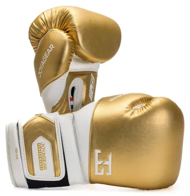 Produktbild von Joyagear Performance Velcro Boxhandschuhe - Gold/Weiß - 14 oz.