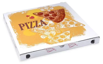 Image de 100 boîtes à pizza en carton micro-ondulé 34x34x3 cm, carton d'expédition sûr pour pizzas
