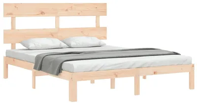 Productafbeelding van vidaXL Massief houten bed met hoofdeinde