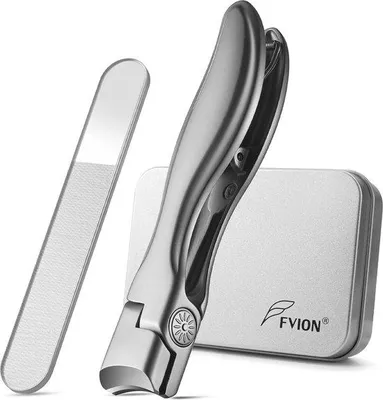 Produktbild von Famanu Nagelknipper für dicke Nägel mit Auffangbehälter - Edelstahl, ergonomisch