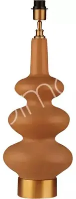 Obrázek produktu pro Stolní lampa, barva taupe, keramika, rozměry 23x23x63 cm