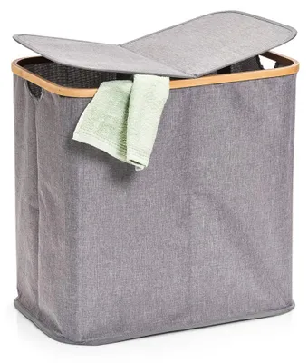Produktbild von ZELLER Sortierkorb grau, Polyester, Bambus 53,4x33x50cm