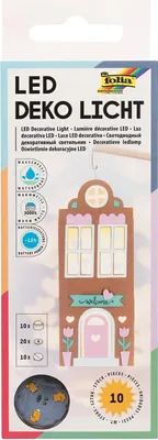 Produktbild von folia 983 - Deko LED Licht, 10 Stück, warmweißes Licht, ideal als Teelichtersatz, für Laternen, Windlichter