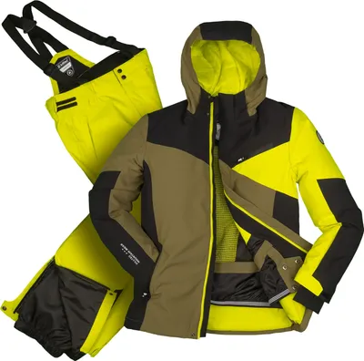 Produktbild von killtec Skianzug Jungen oliv gelb Set aus Skihose und Skijacke Größe 152 - 152 | grün/gelb
