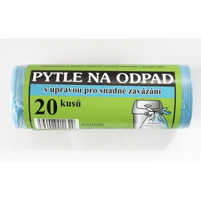 Produktbild von HDPE-Müllbeutel 60 x 85 cm/20 Stück 60 l., geknotet blau