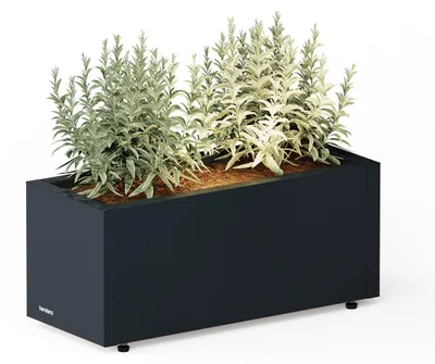 Productafbeelding van Herstera Garden Cube Balkon M Plus metalen bloembak met LED, 60x25x25 cm