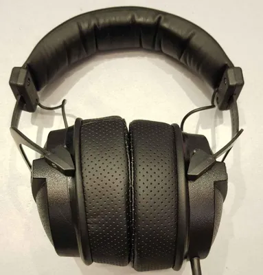 Kunstleder Ohrpolster Kopfband Beyerdynamic DT990 DT880 DT770 Kopfhörer - Schwarz + Kopfband
