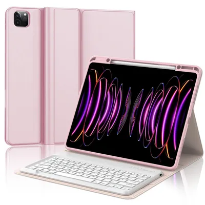 Produktbild von Hülle mit für Pro 6 5 4 3 Generation Pro 12 9 Hülle Rosa Tastatur