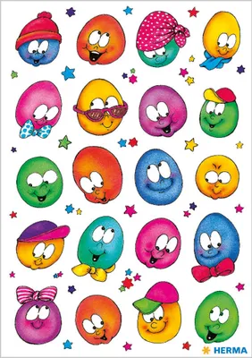 Produktbild von HERMA 5444 10x Sticker DECOR Lustige Gesichter